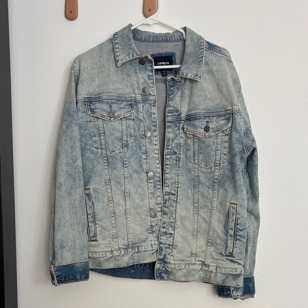 Express Women's Faded Blue Jean Jacket
